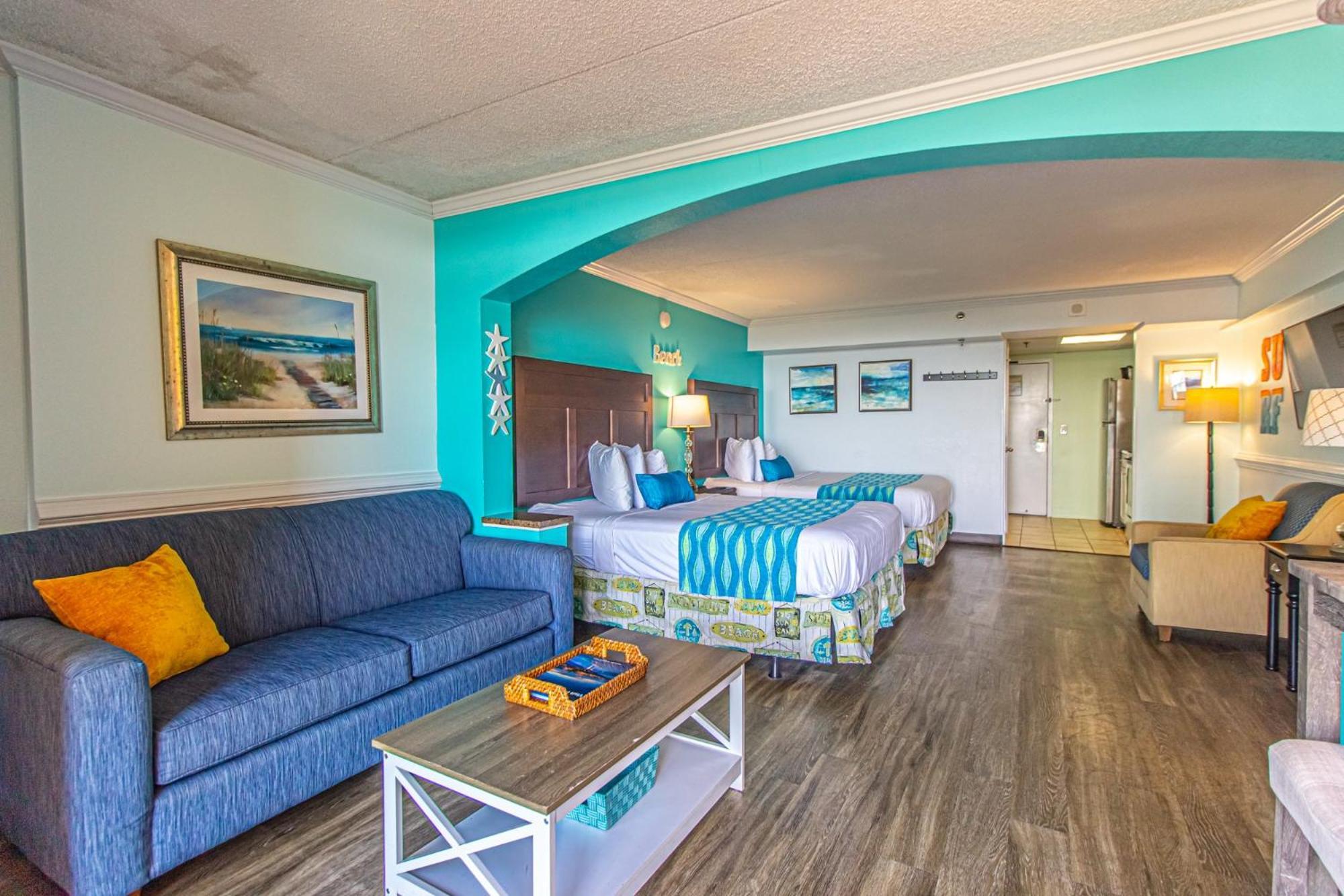 Oversized Ocean View Queen Suite With Beautiful Fireplace And Accents - Sleeps 4 Guests! Myrtle Beach Værelse billede
