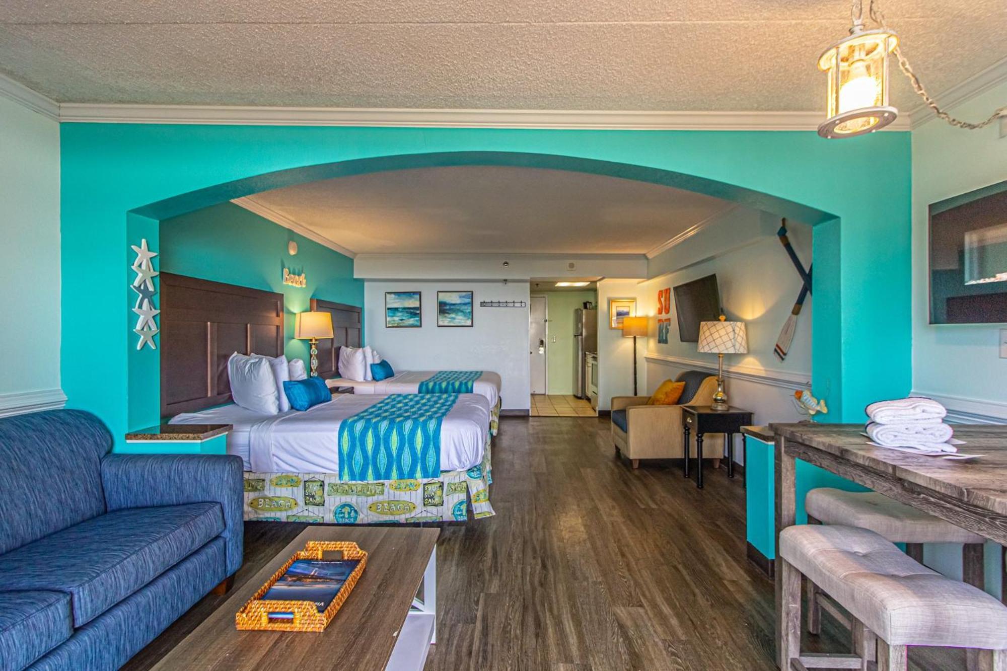 Oversized Ocean View Queen Suite With Beautiful Fireplace And Accents - Sleeps 4 Guests! Myrtle Beach Værelse billede